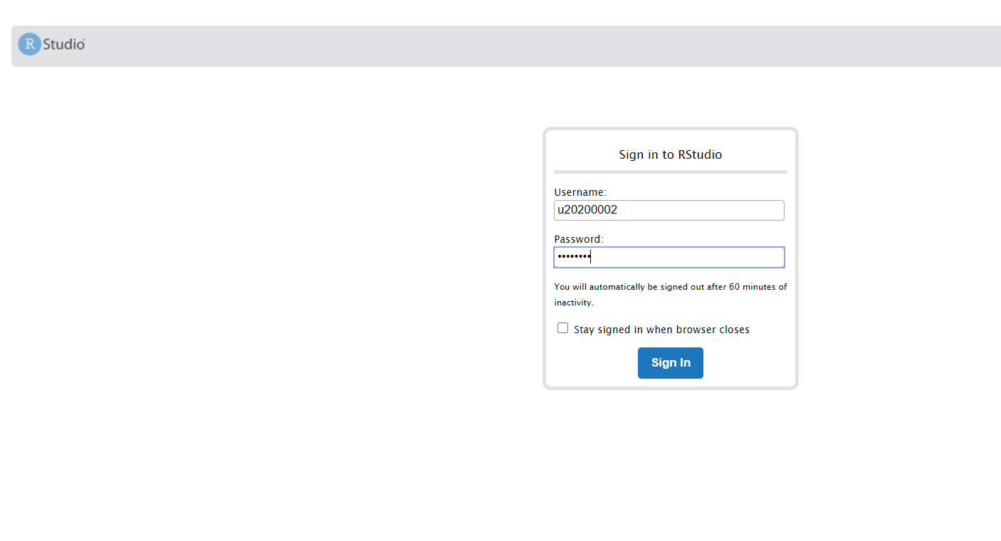 login rstudio